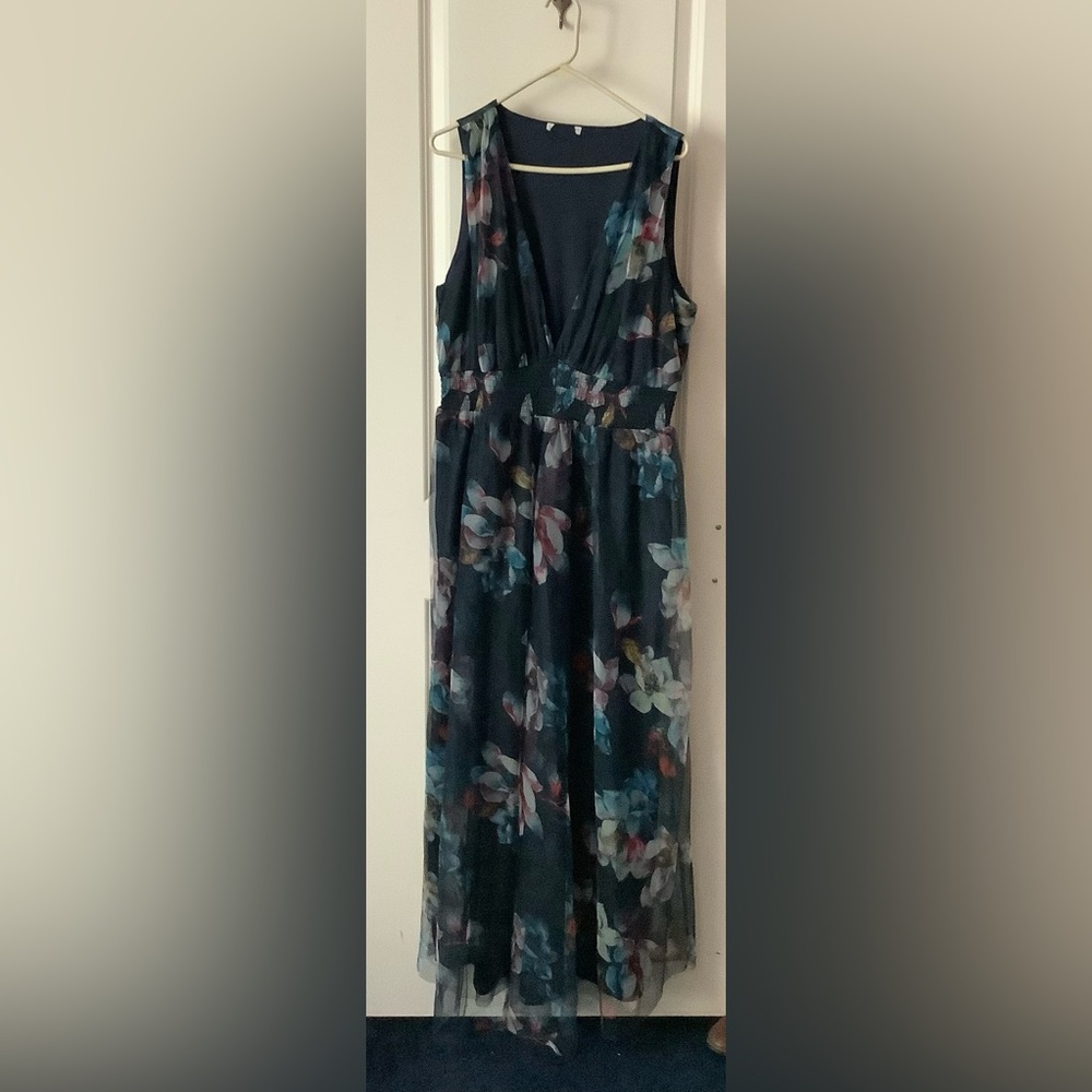 Baltic Born Navy Floral Maxi Dress